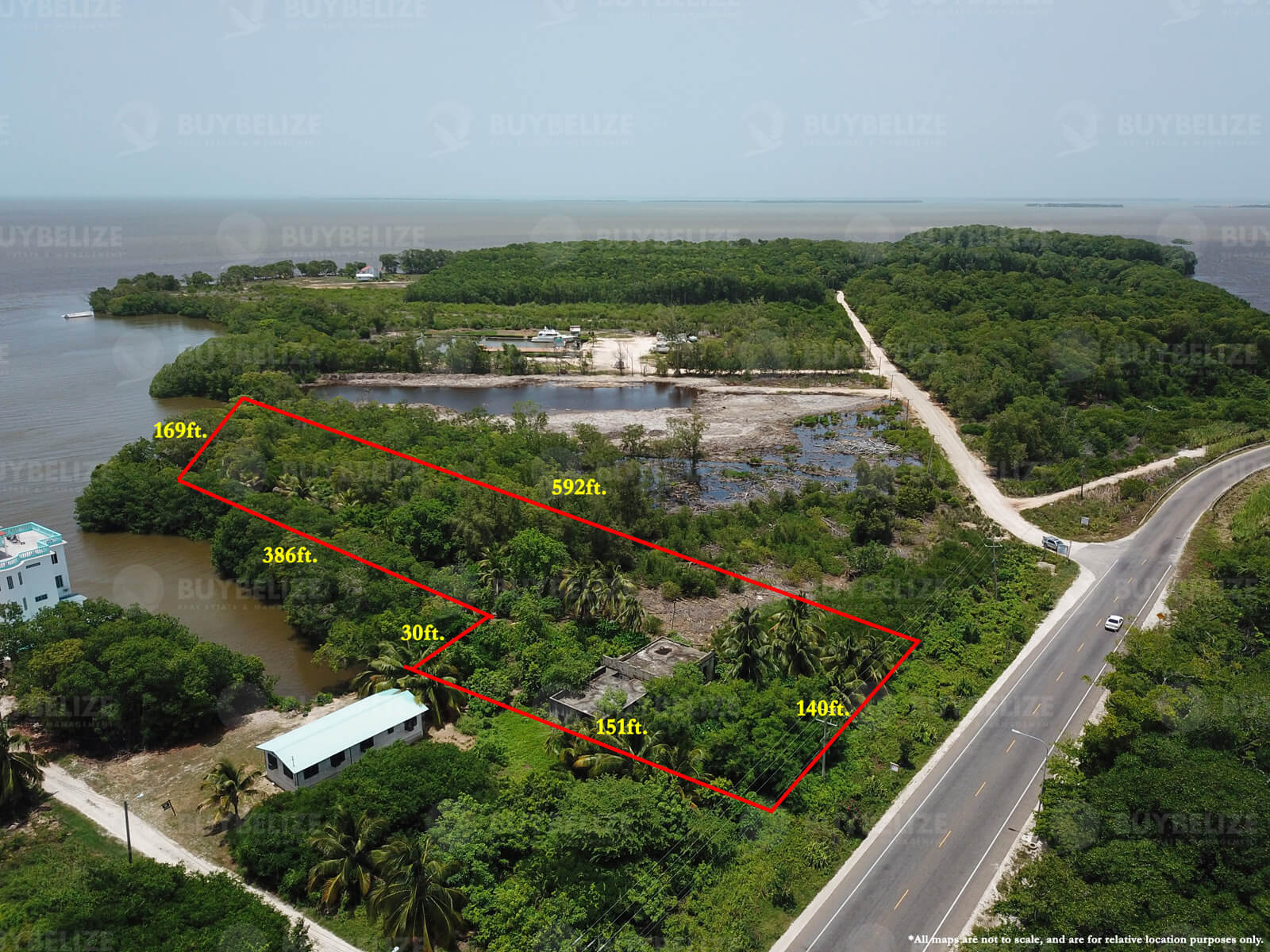 1.5 acres of Seafront Commercial Land for Sale in Belize
