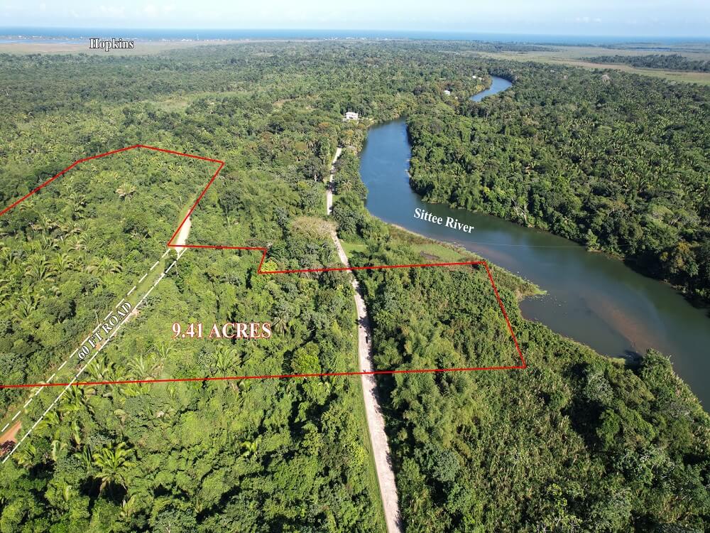 9.41 Acres for Sale on  Sittee River, Belize