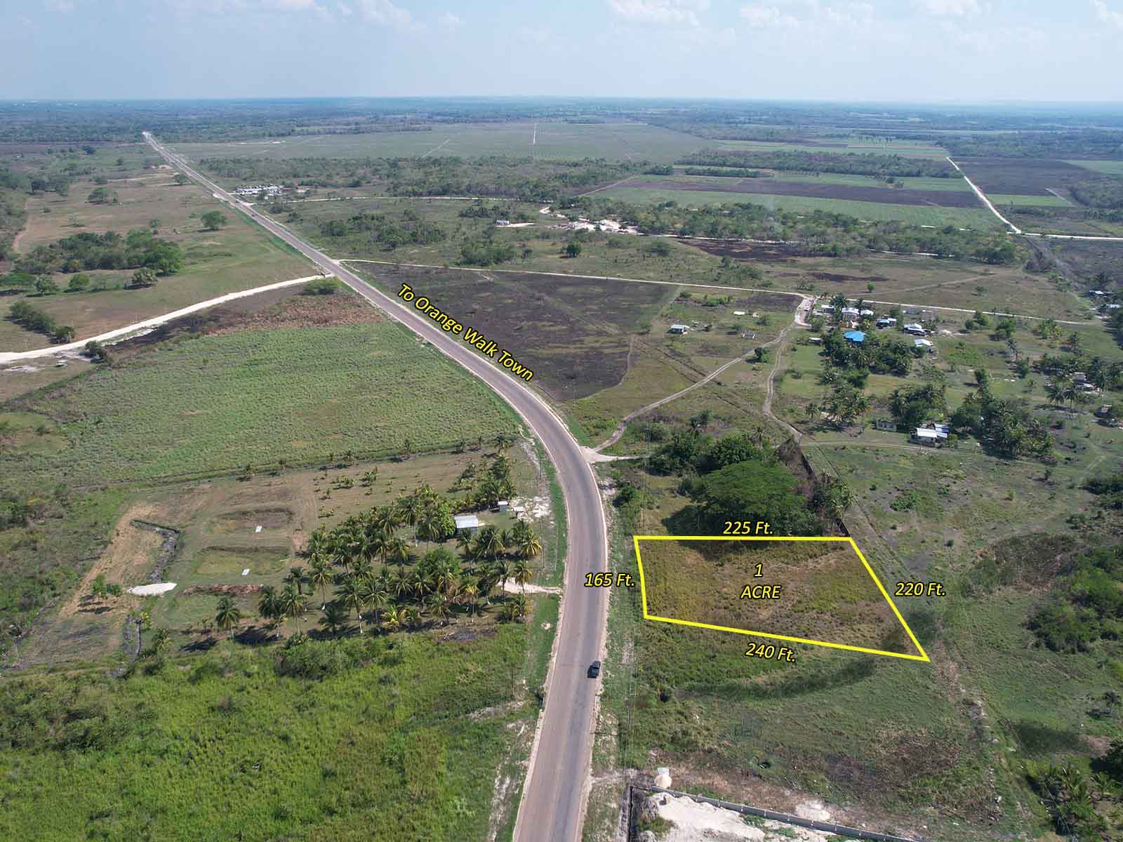 FOR-SALE: 1 Acre Highway Land Located at the Entrance of San Jose/San Pablo Orange Walk District.